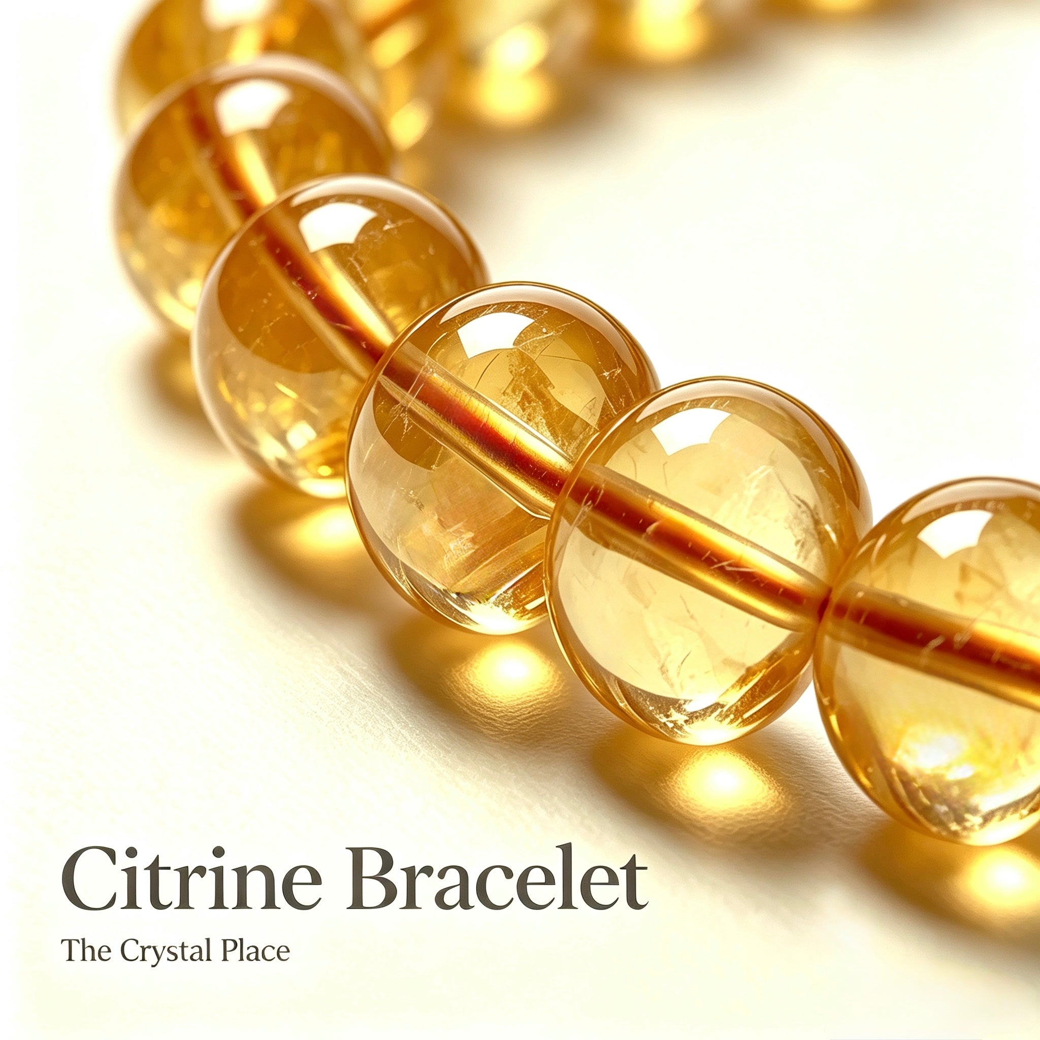 Natural Citrine Beaded Bracelet Detail – The Crystal Place