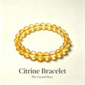 Natural Citrine Beaded Bracelet Side View – The Crystal Place