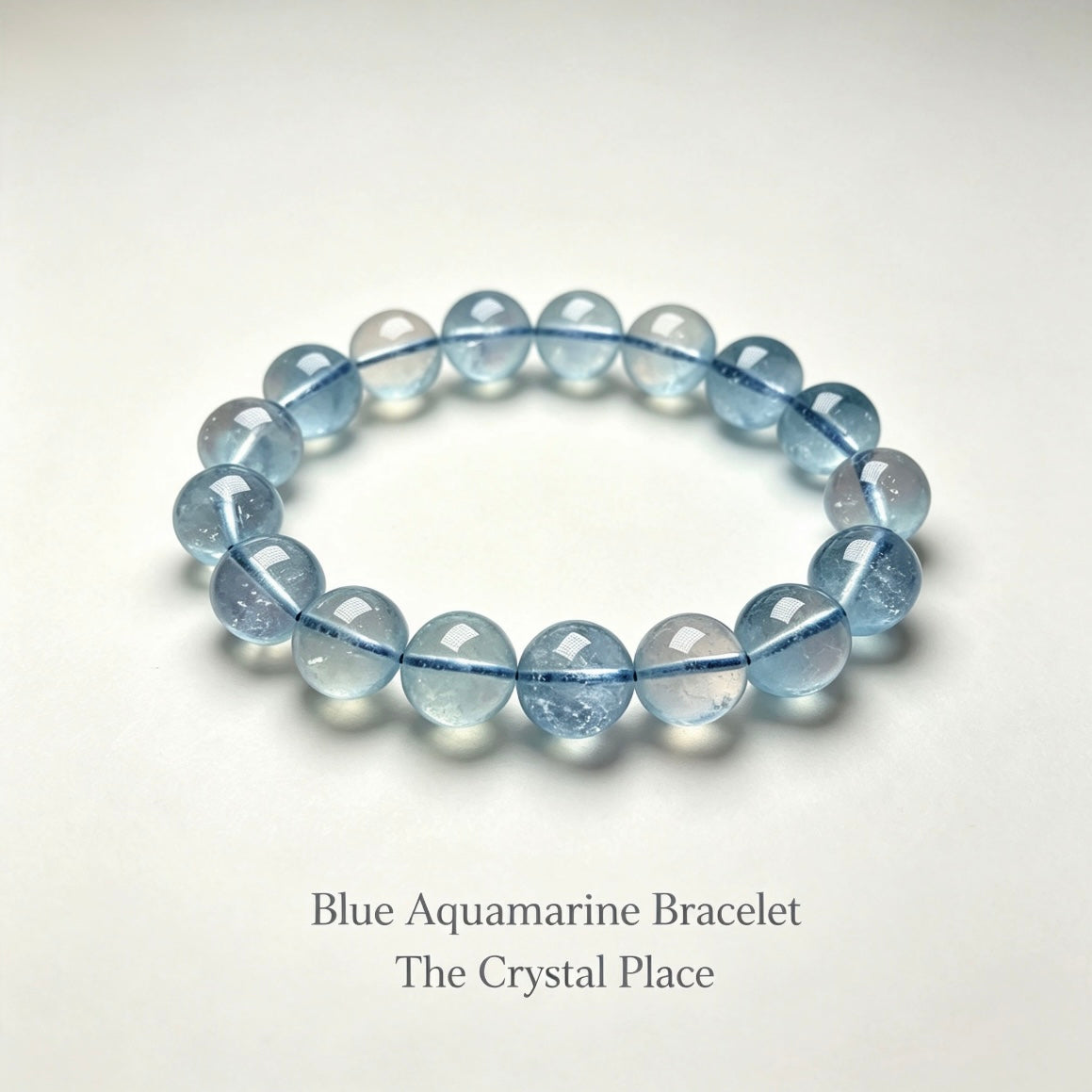 High Ice Flash Aquamarine Bracelet Side View – The Crystal Place