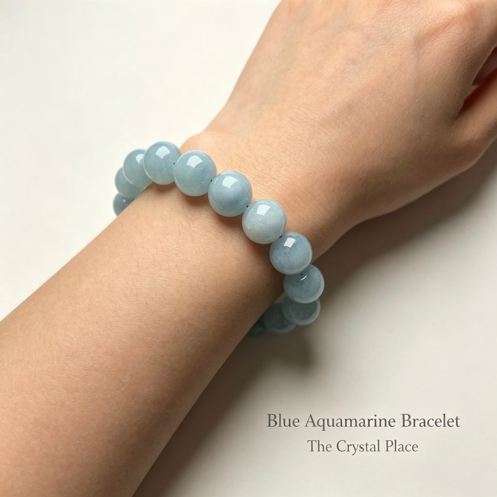 Natural Aquamarine Bracelet Lifestyle – The Crystal Place