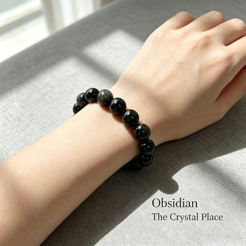 Natural Black Obsidian Bracelet Lifestyle – The Crystal Place