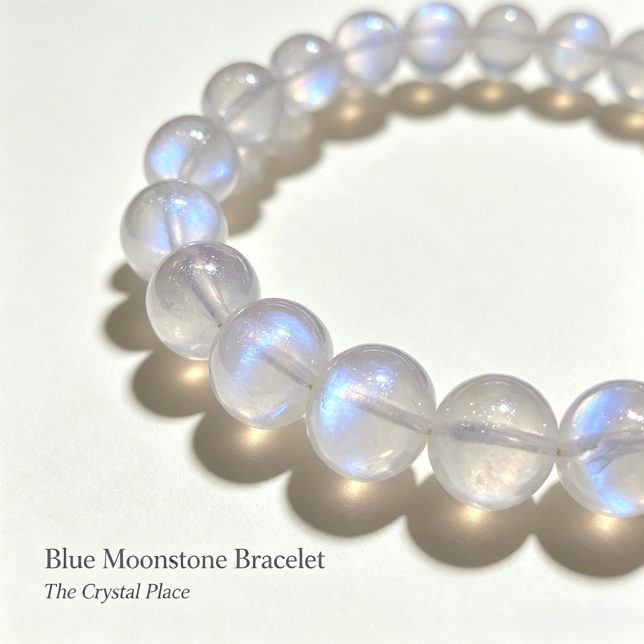 Natural Blue Moonstone Bracelet Detail – The Crystal Place