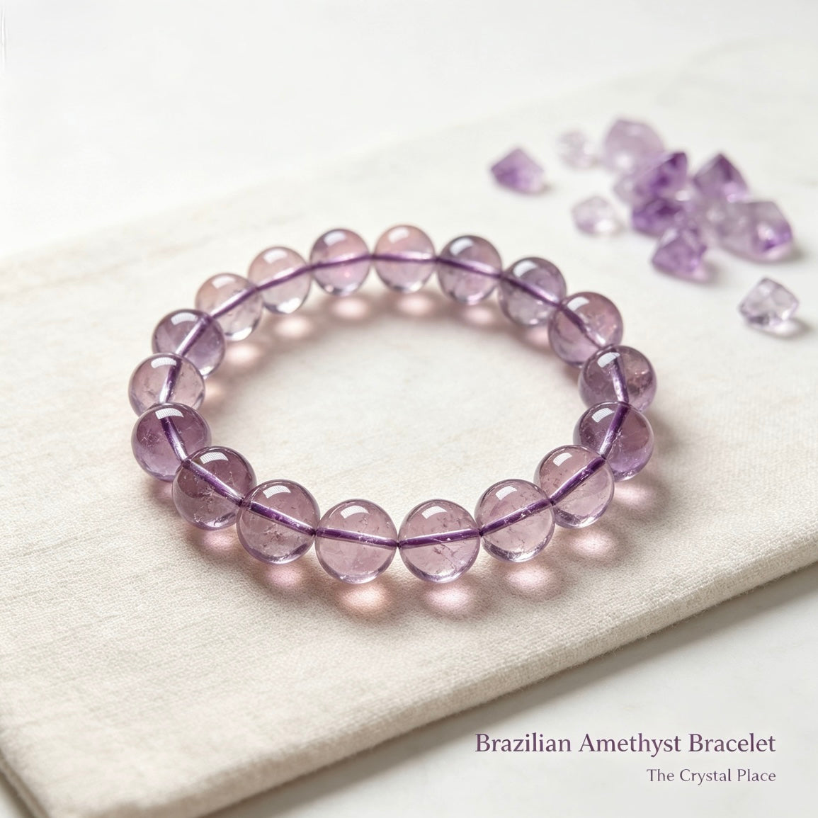 Natural Brazilian Amethyst Bracelet Close Up – The Crystal Place