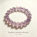 Natural Brazilian Amethyst Bracelet Side View – The Crystal Place