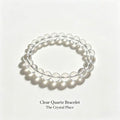 High Grade Natural Clear Quartz Bracelet | Crystal Beaded Bracelet