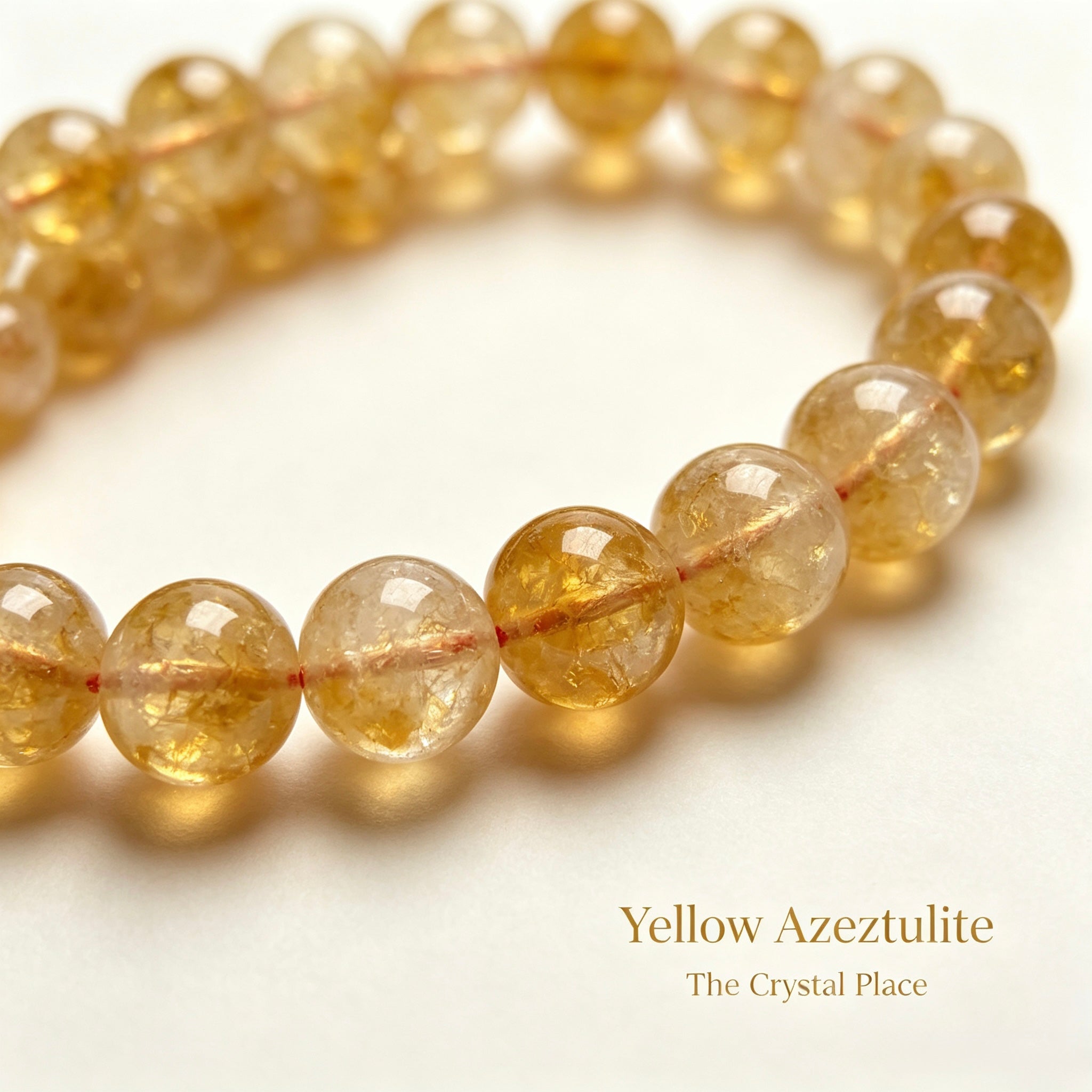 Natural Yellow Azeztulite Bracelet Detail – The Crystal Place