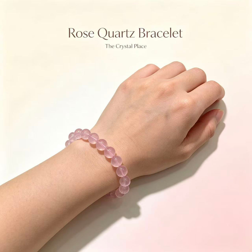 Premium Madagascar Gel Rose Quartz Bracelet 8mm Lifestylel – The Crystal Place