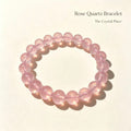 Premium Madagascar Gel Rose Quartz Bracelet 8mm Side View – The Crystal Place