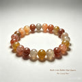 Premium Natural Colorful Rabbit Hair Quartz Bracelet Side View – The Crystal Place