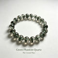Premium Natural Green Phantom Quartz Bracelet Side View – The Crystal Place