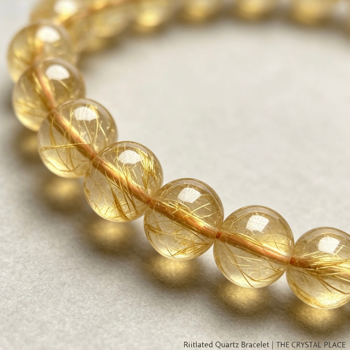 Premium Rutilated Quartz Bracelet Detail – The Crystal Place
