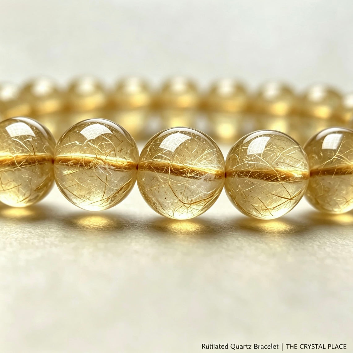 Rutilated Quartz Bracelet Detail – The Crystal Place