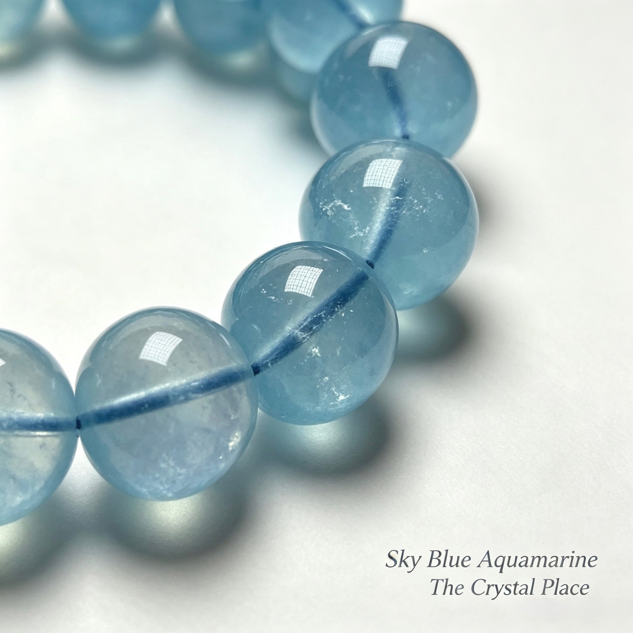 Sky Blue Aquamarine Bracelet Detail – The Crystal Place