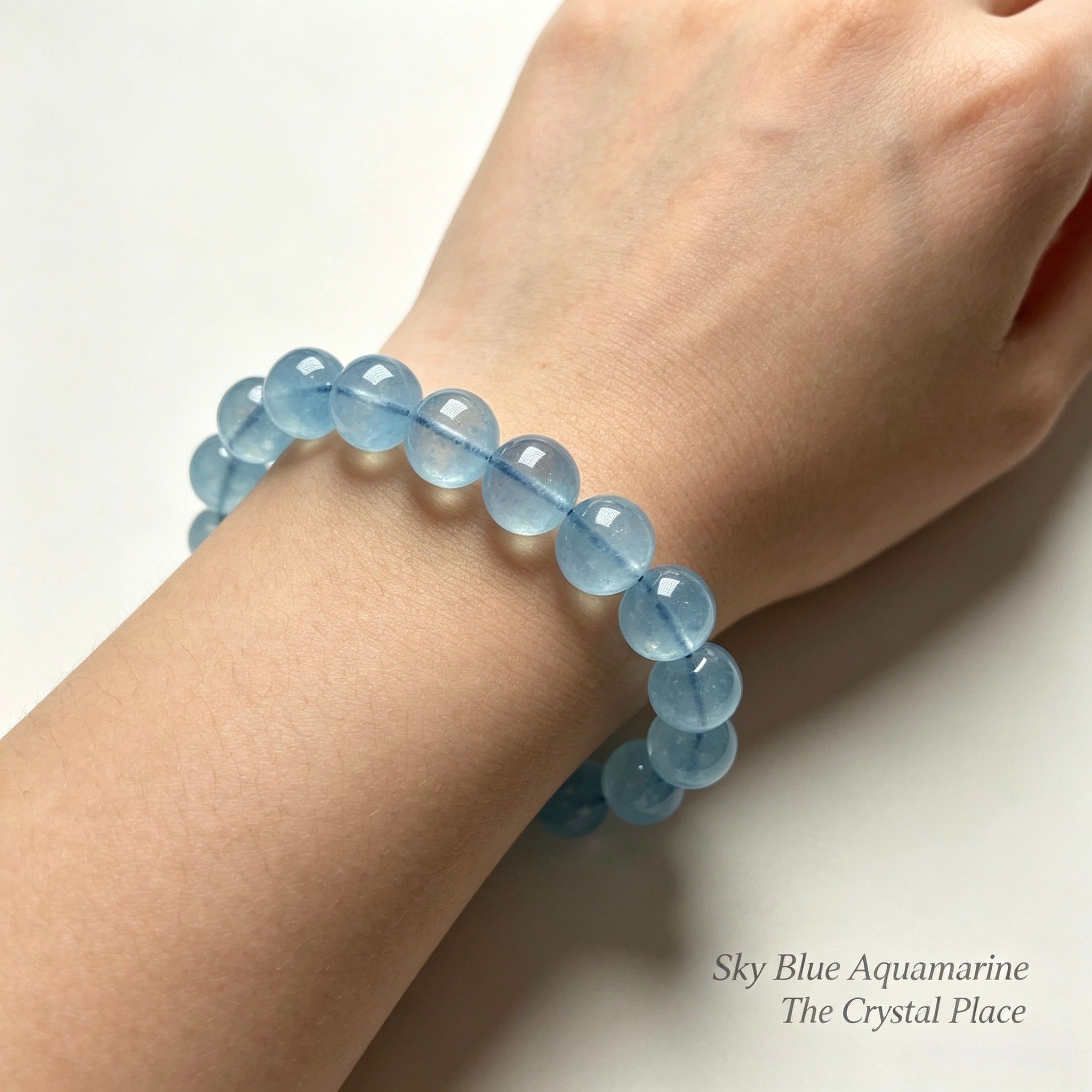 Sky Blue Aquamarine Bracelet Lifestyle – The Crystal Place