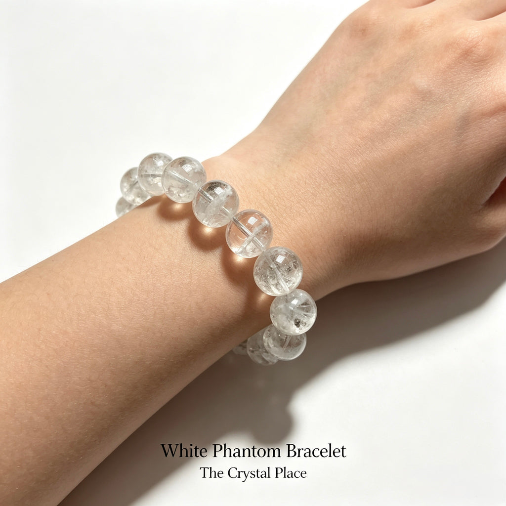 White Phantom Quartz Bracelet Lifestyle – The Crystal Place
