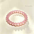 Rose Quartz Bracelet 8mm Side View – The Crystal Place