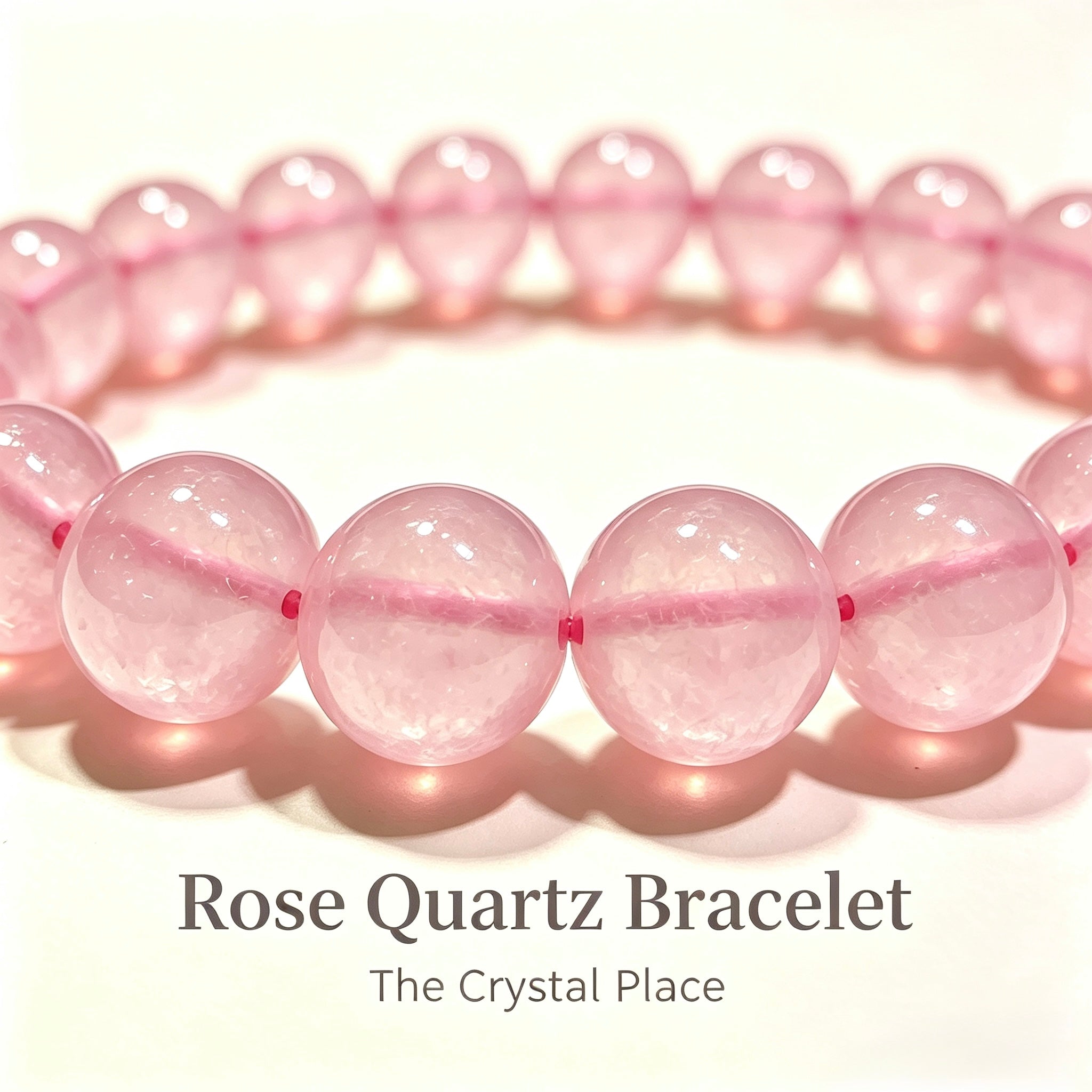 Rose Quartz Bracelet 8mm Detail – The Crystal Place
